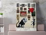 Wallity WY119 Banksy Lienzo Decorativo enmarcado 50 x 70 cm